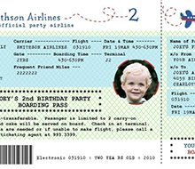 Airplane Birthday Party - Printable Boarding Pass Invitation